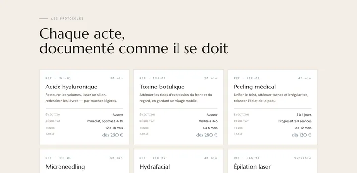 Fiches protocole